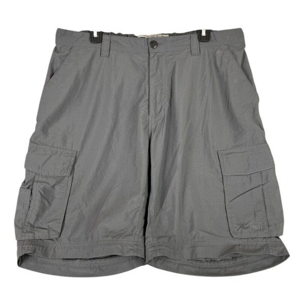 REI Co-op Sahara Cargo Shorts Mens XL Gray Nylon Hiking Outdoor Missing Legs